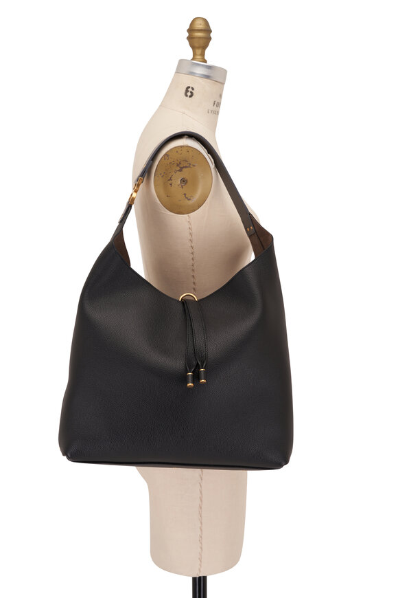 Chloé - Marcie Hobo Black Leather Shoulder Bag 