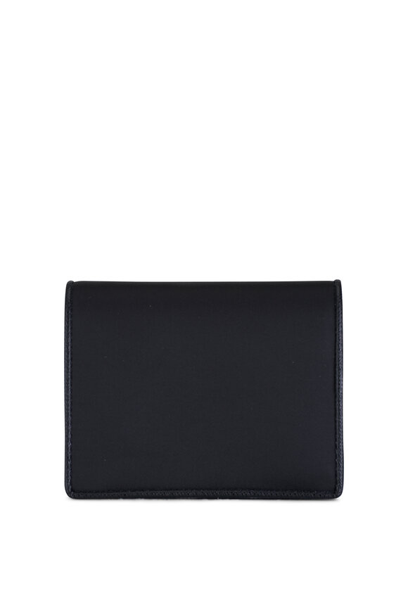 Prada - Black Nylon & Leather Triangle Snap Button Wallet