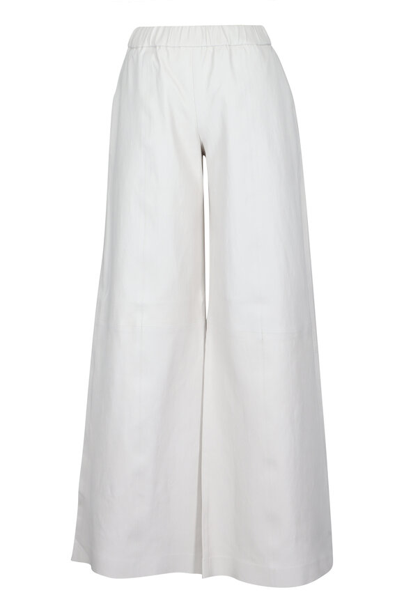 SPRWMN Shell Wide Leg Leather Culotte