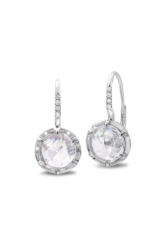 Nam Cho 18k Yellow Gold Georgian Rose Cut Diamond Earring