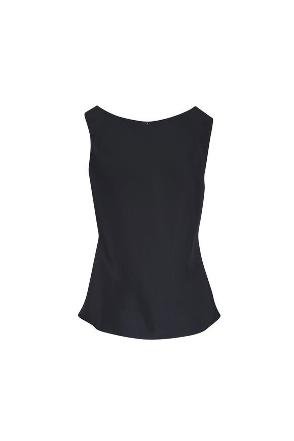 Peter Cohen Beat Black 4-Ply Silk Tank - view 2