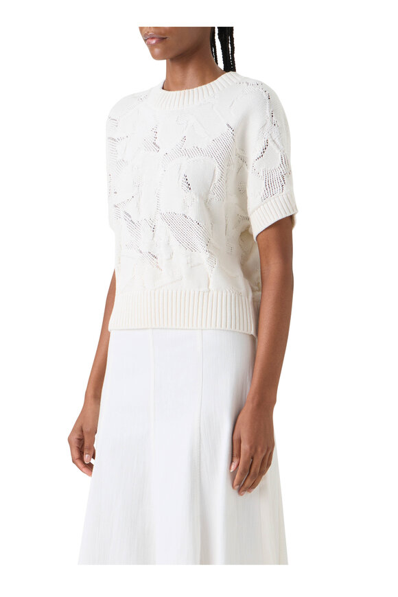 Akris Punto Cream Chunky Knit Sweater - view 4