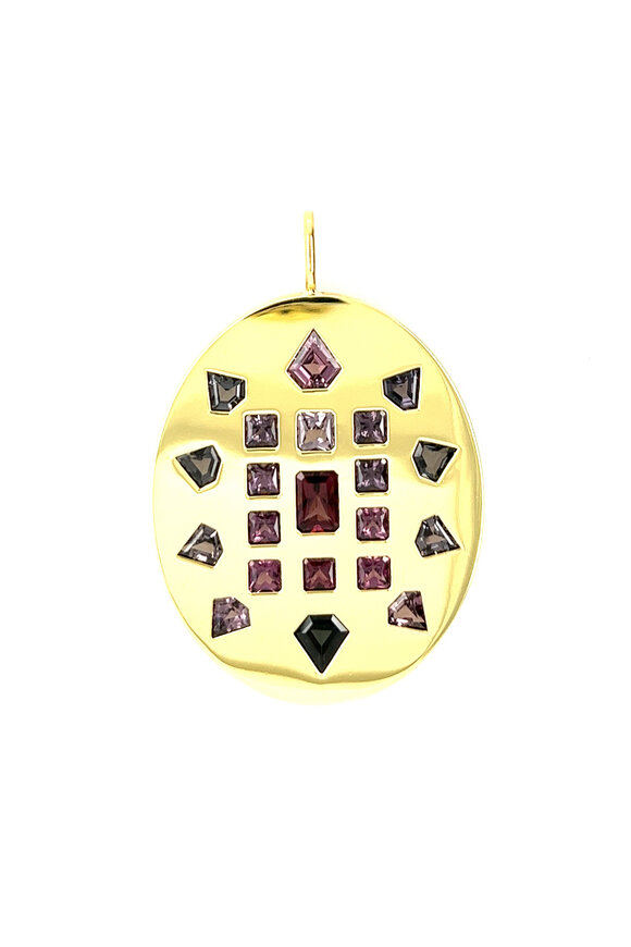 Lauren K 18k Yellow Gold Majestic Spinel Medallion