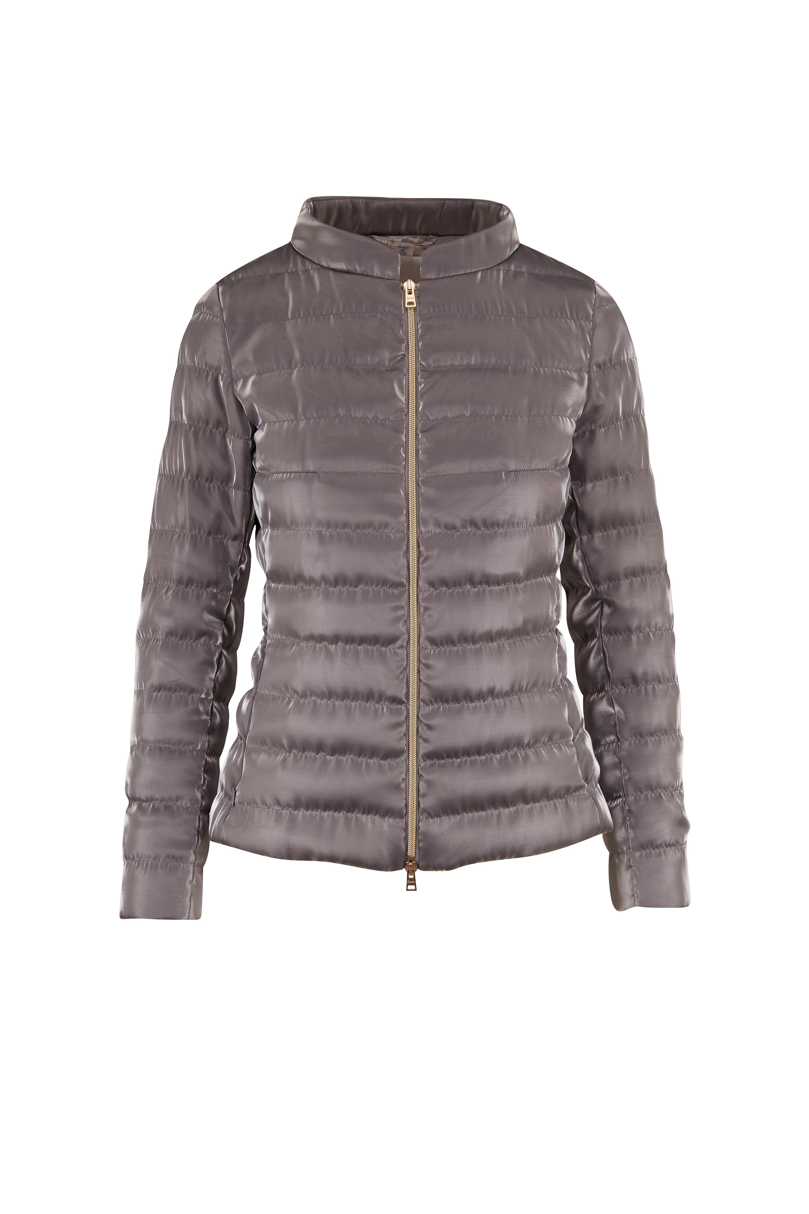 Herno - Silver Organza Fitted Down Jacket | Mitchell Stores