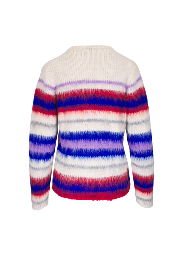 The Elder Statesman - Thistle Mutlicolor VInyard Stripe Sweater