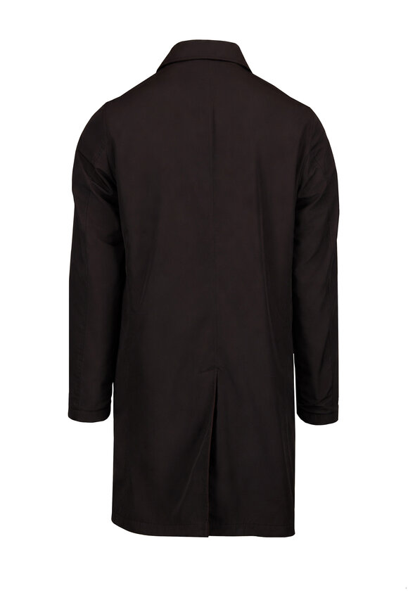 Cesare Attolini Black & Brown Reversible Car Coat - view 4