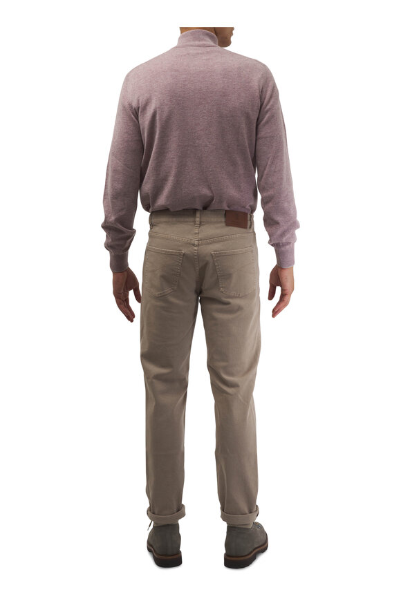 Brunello Cucinelli - Lilac Cashmere Quarter Zip Pullover