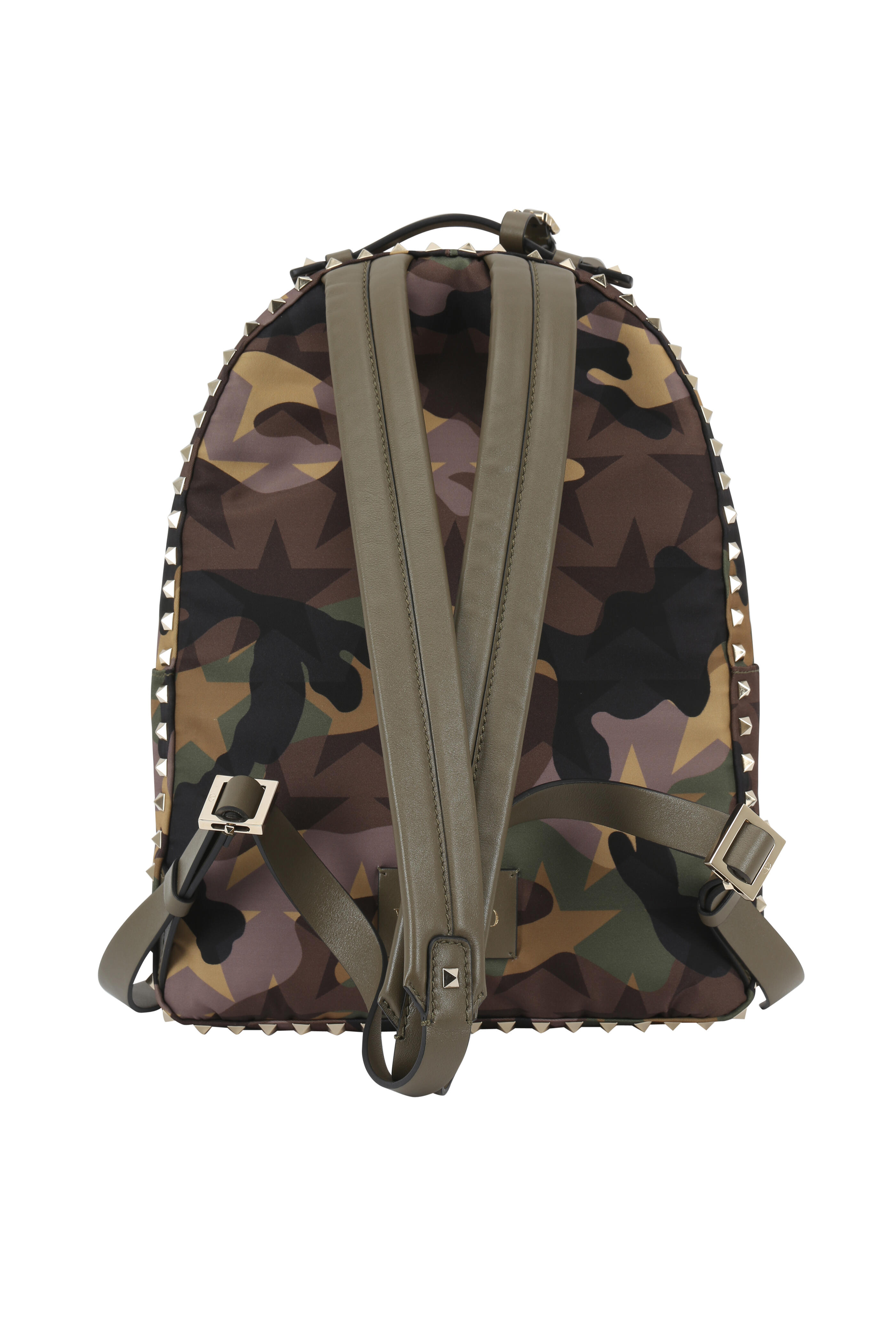 skuffet Port Marine Valentino Garavani - Rockstud Army Green Graphic Camo Nylon Backpack