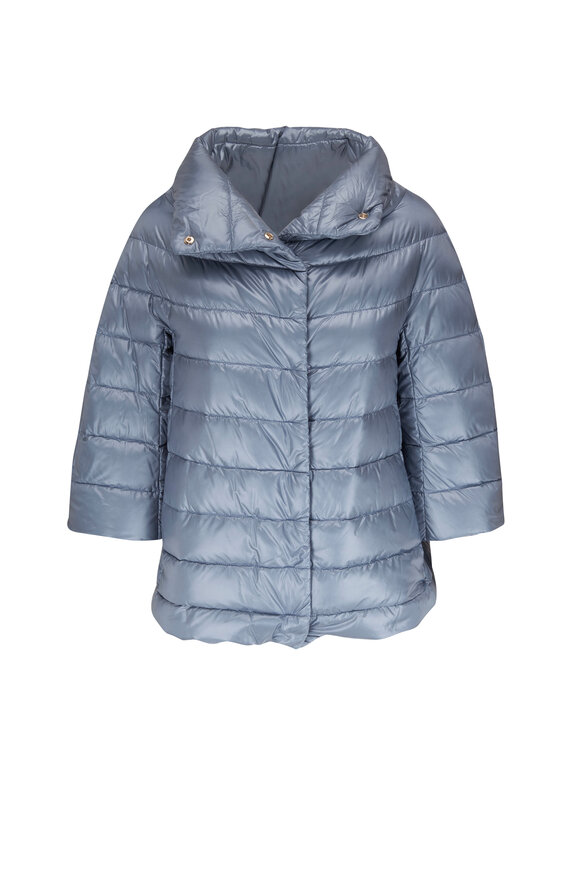 Herno - Light Blue Nylon Ultra Light Puffer Jacket 