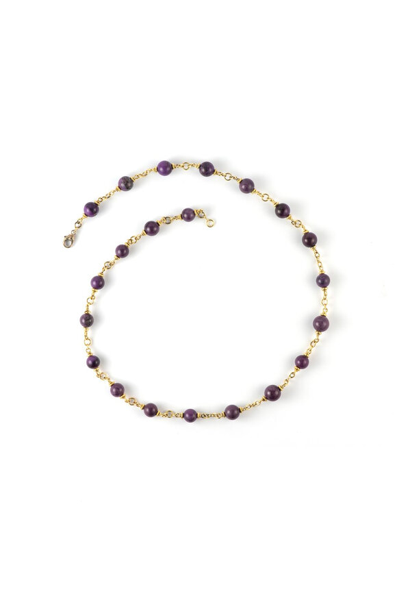 Sylva & Cie Purple Sugilite Beaded Necklace - view 1