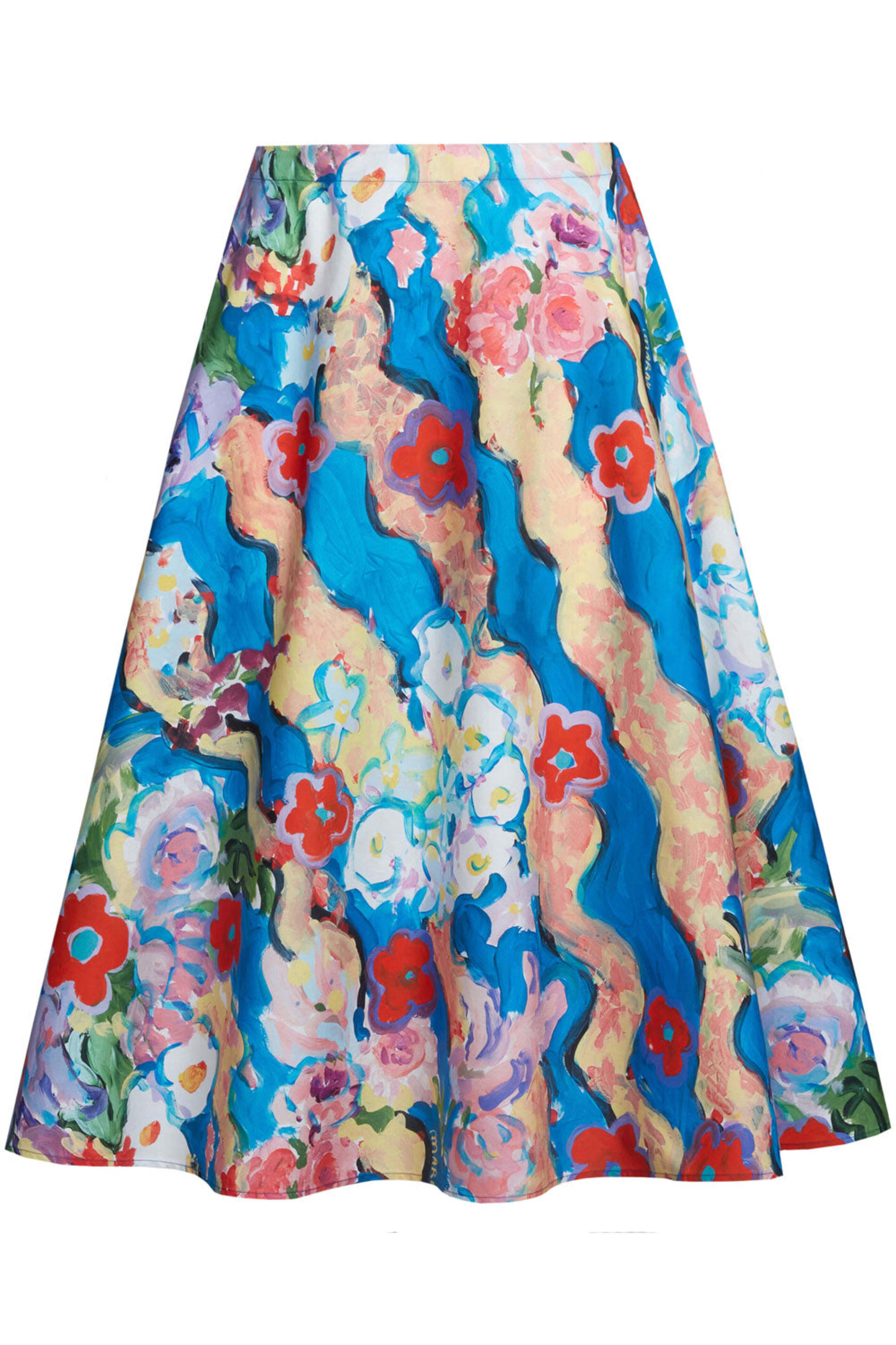 Marni - Cobalt Printed Midi Skirt