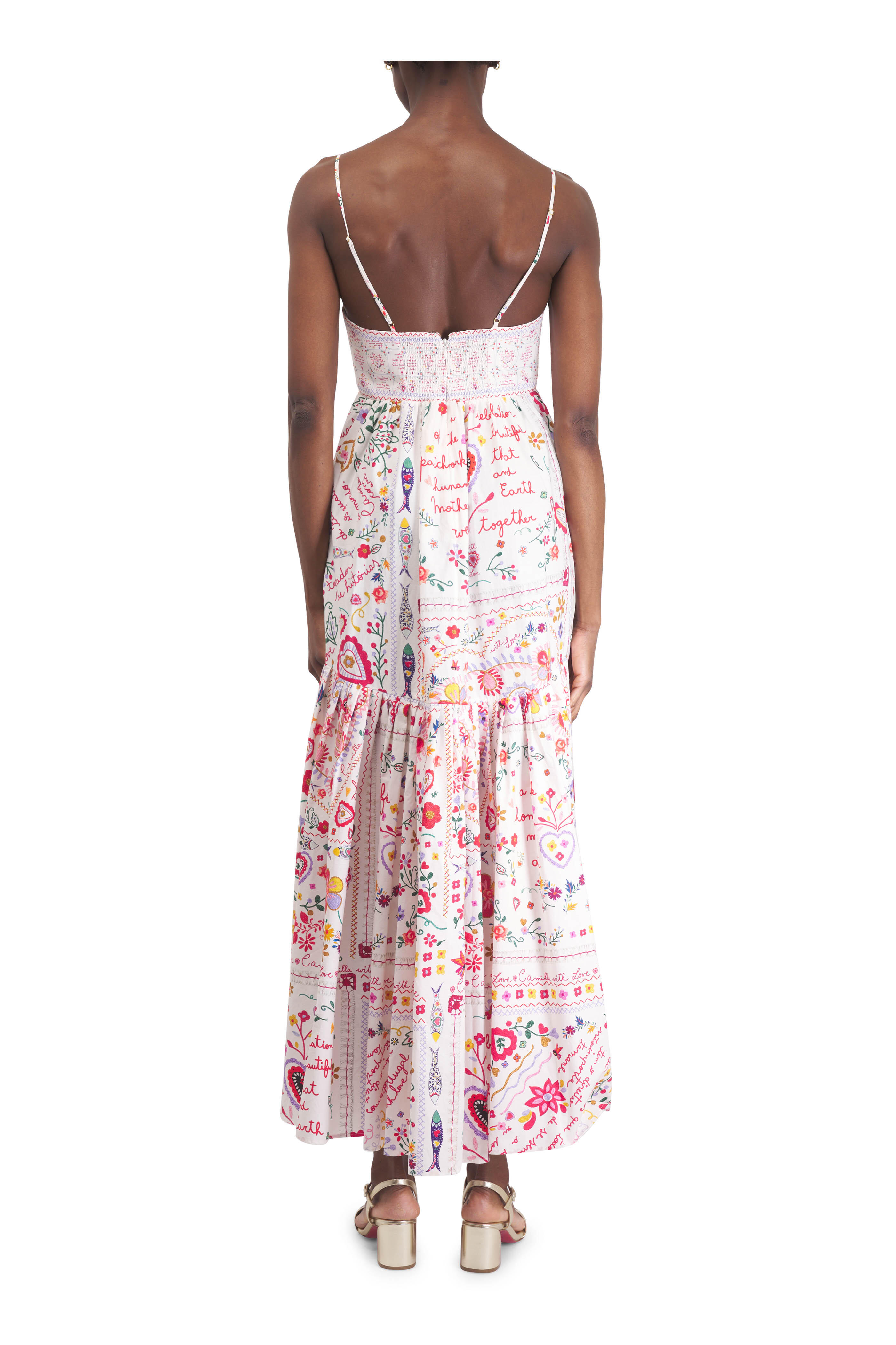 Camilla - A Kitsch In Time Multicolor Strappy Midi Dress