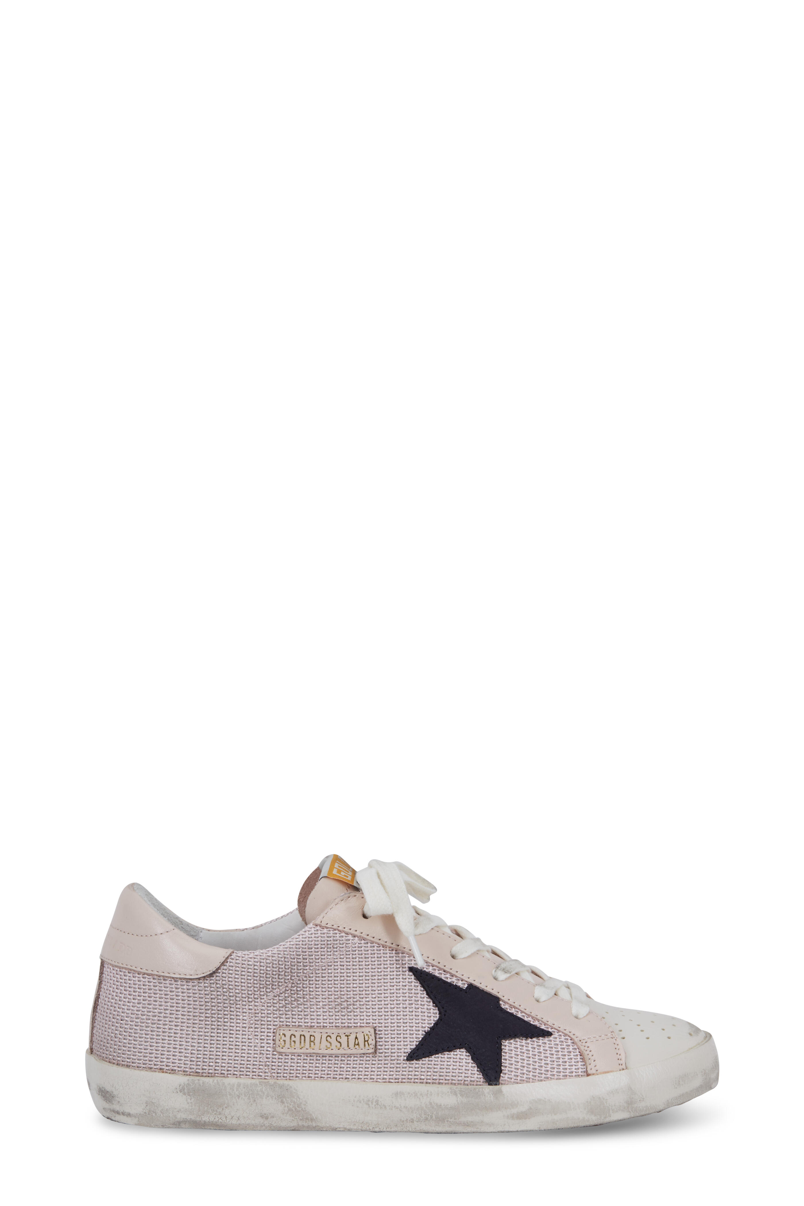 Golden Goose - Superstar Pink Mesh & Navy Star Sneaker