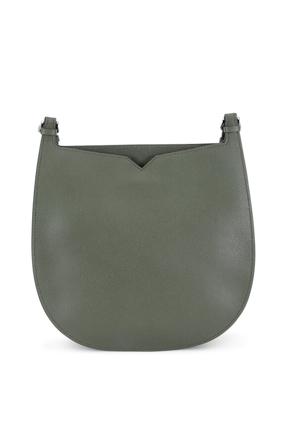 Valextra - Weekend Army Green Convertible Hobo Bag