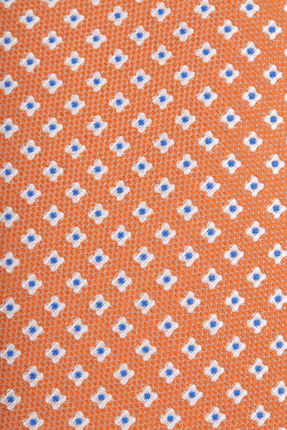 Bigi - Orange Mini Medallion Silk Necktie