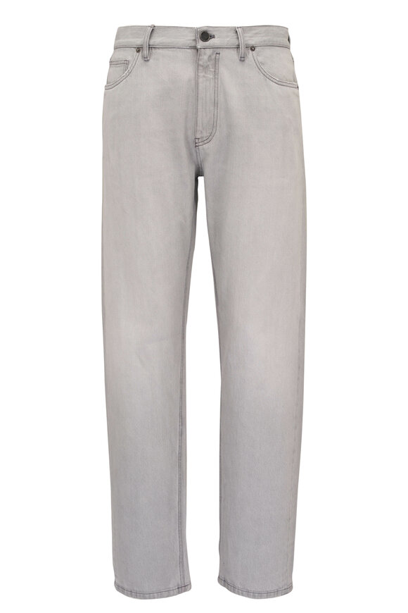 Zegna Light Gray Cotton Five Pocket Jean