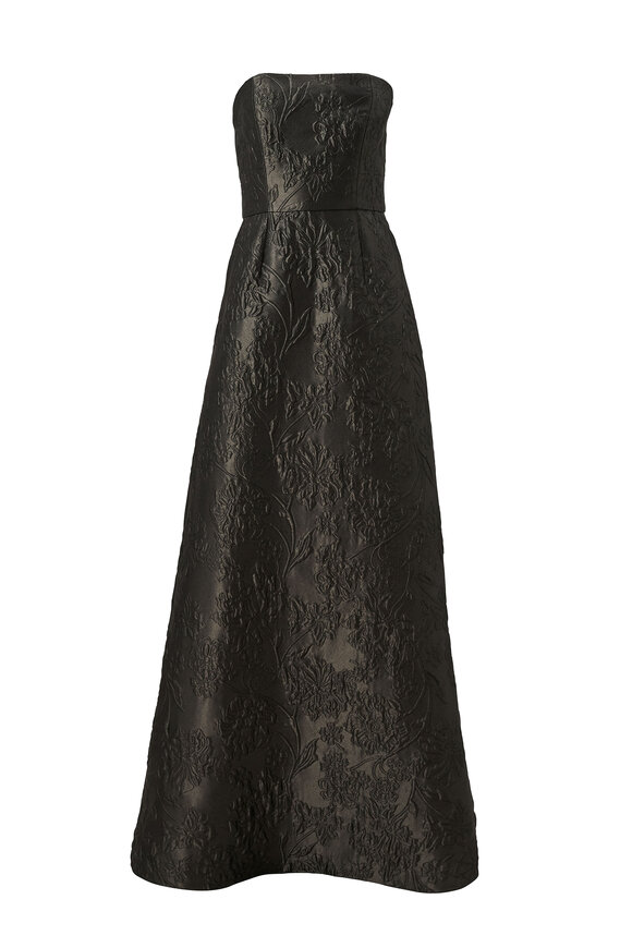 Carolina Herrera Floral Cloque Lurex Jacquard Strapless Gown - view 1