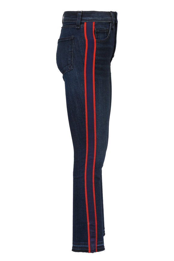 Veronica Beard - Carolyn Navy & Red Tux Striped Baby Boot Jean