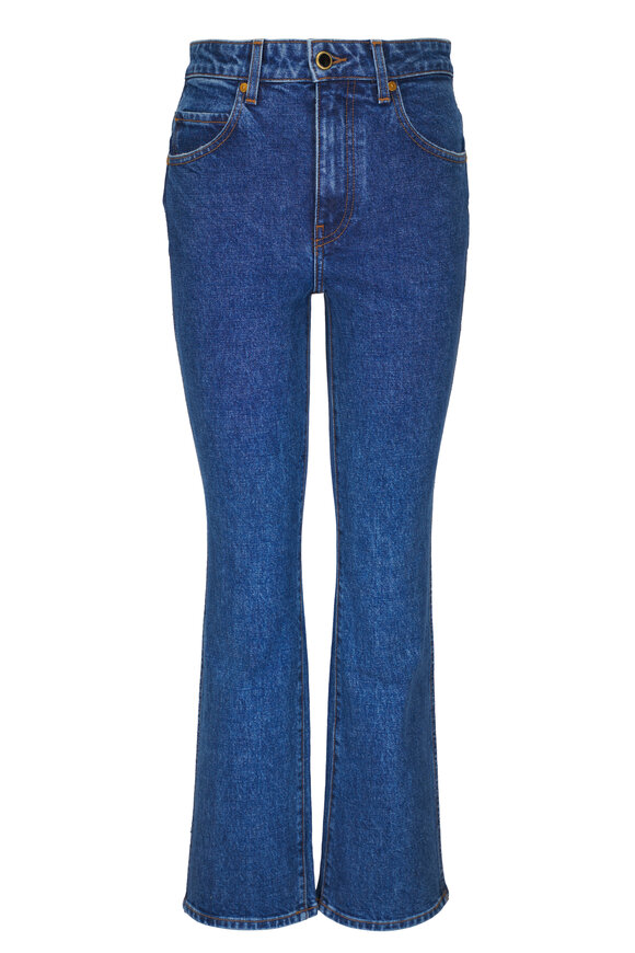 Khaite Vivian Blue Medium Wash Stretch Jean