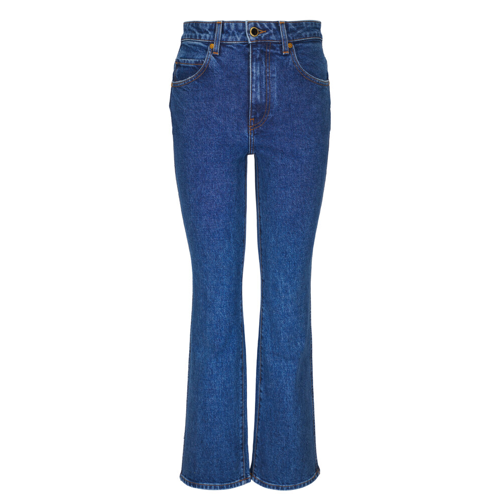 Khaite - Vivian Blue Medium Wash Stretch Jean | Mitchell Stores
