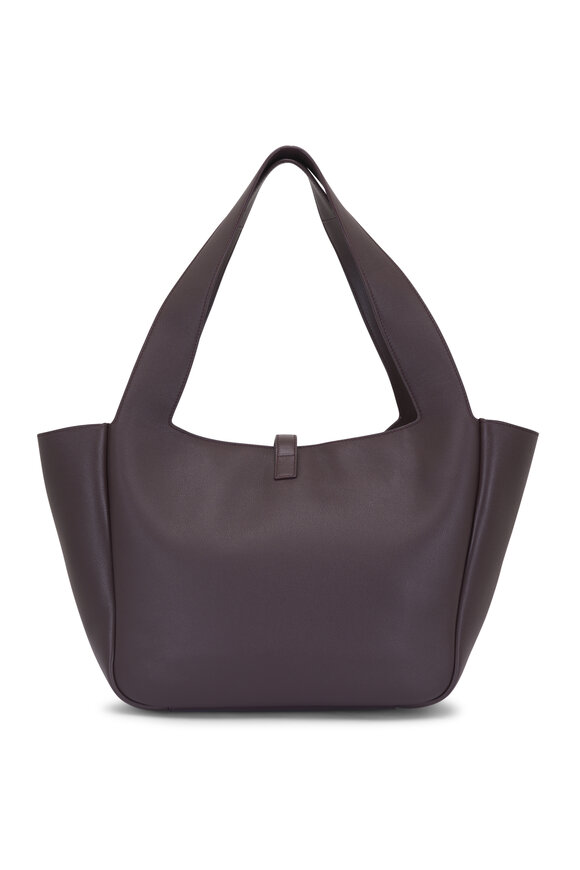 Saint Laurent Le 5 À 7 Bea Raisin Leather East/West Tote - view 5