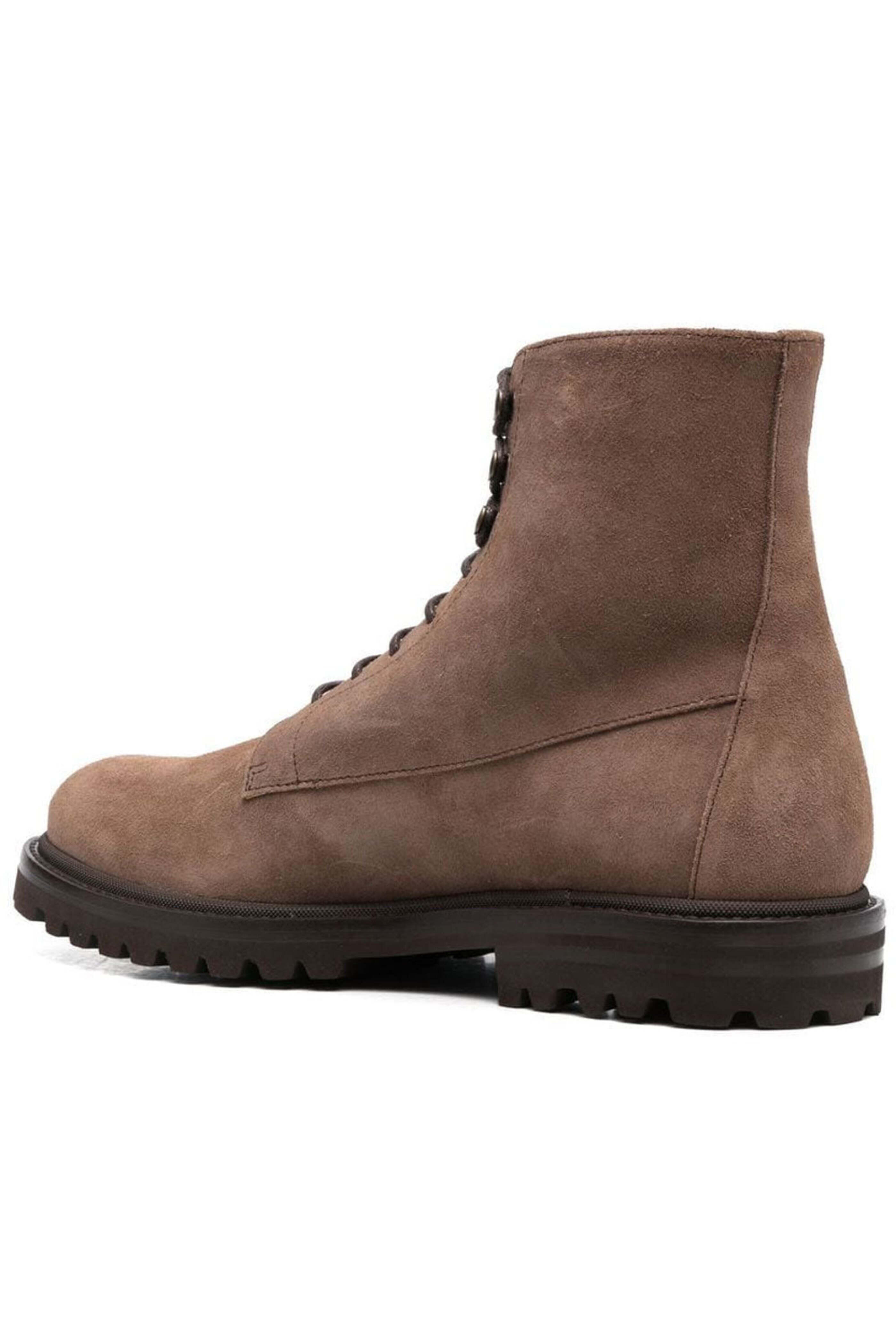 Brunello Cucinelli - Brown Suede Lug Sole Boot