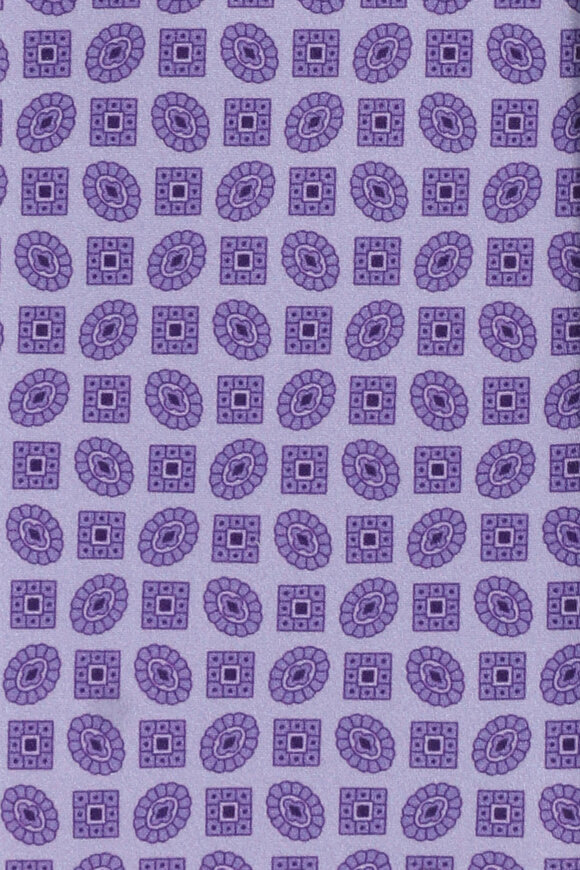 Geoff Nicholson Lavender Micro Medallion Silk Necktie - view 2