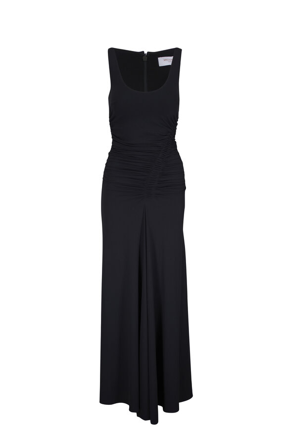 Michael Kors Collection Black Ruched Tank Gown