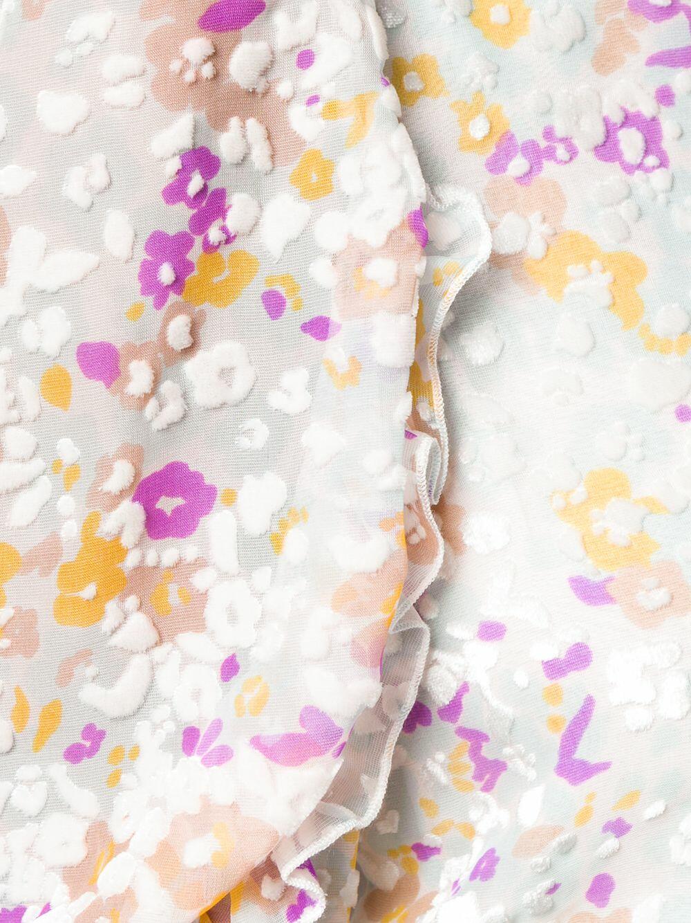 See by Chloé - Multicolor Silk Ruffle Sleeve Top