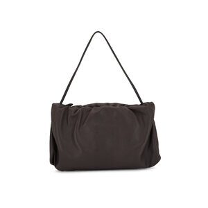 【関税込み】The Row ブラウン XL Bourse バッグ Bourse XL leather shoulder bag in black - The Row | Mytheresa