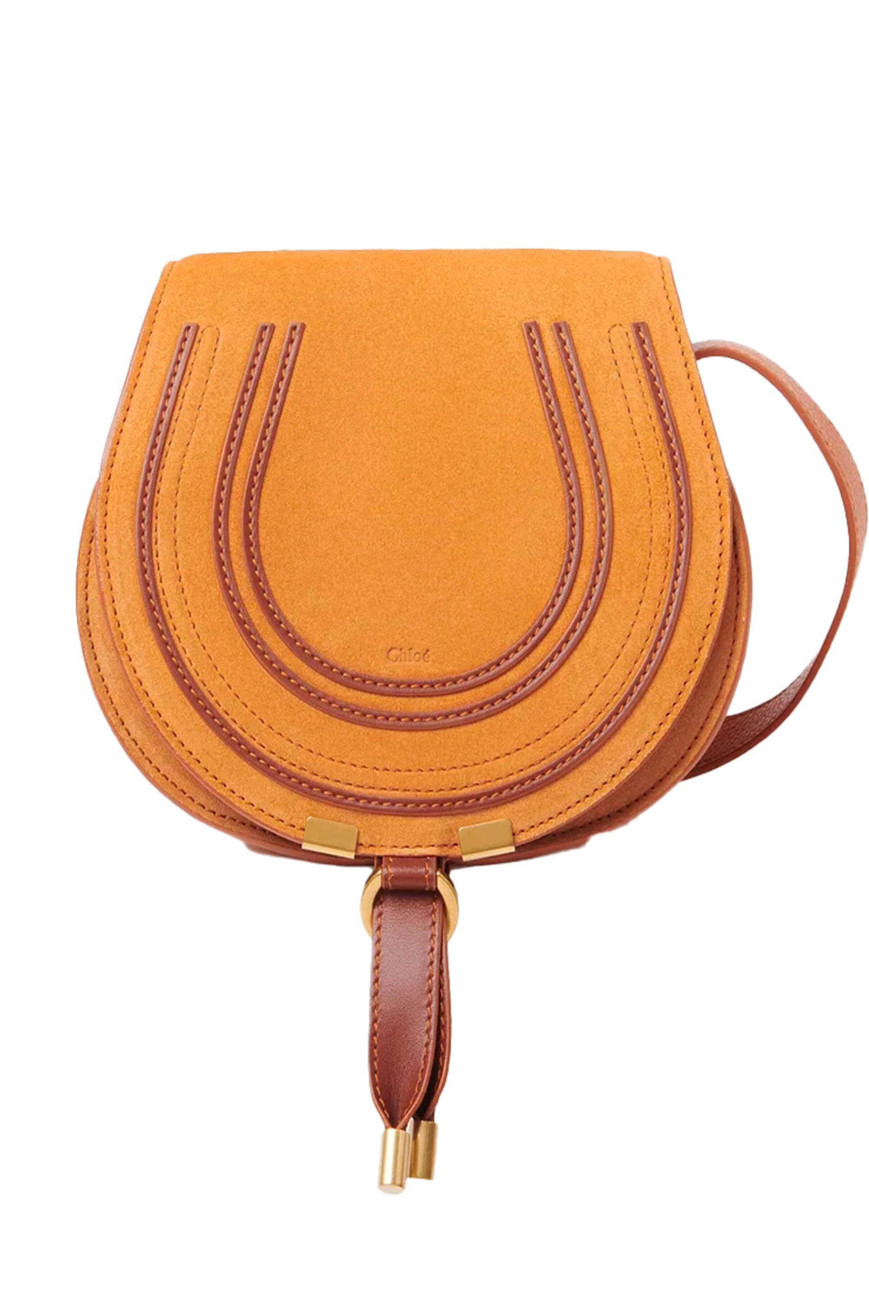 Chloé - Marcie Mini Saddle Bag in Henna Orange
