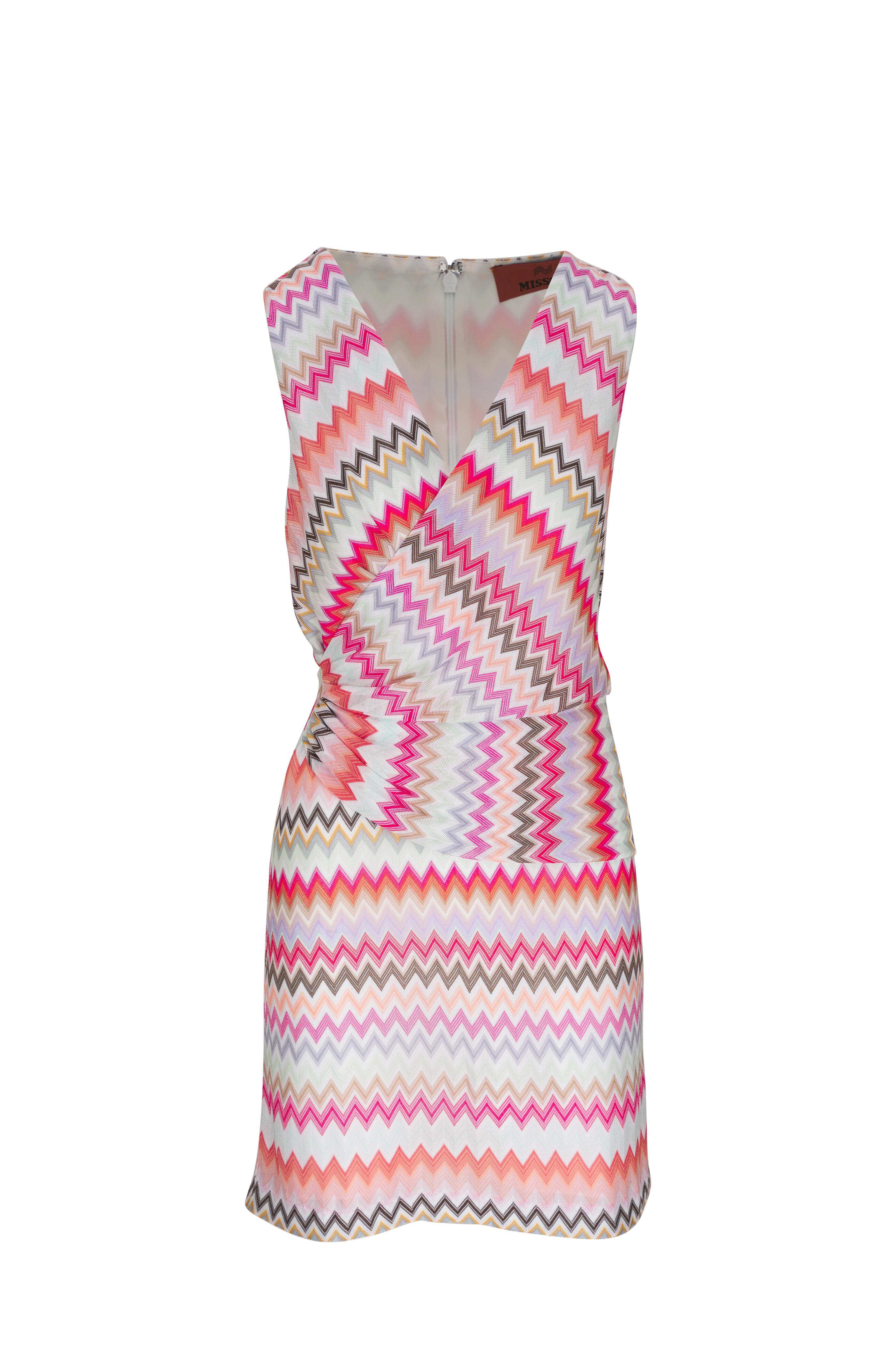 Missoni - White Multi Zig Zag Knit Dress