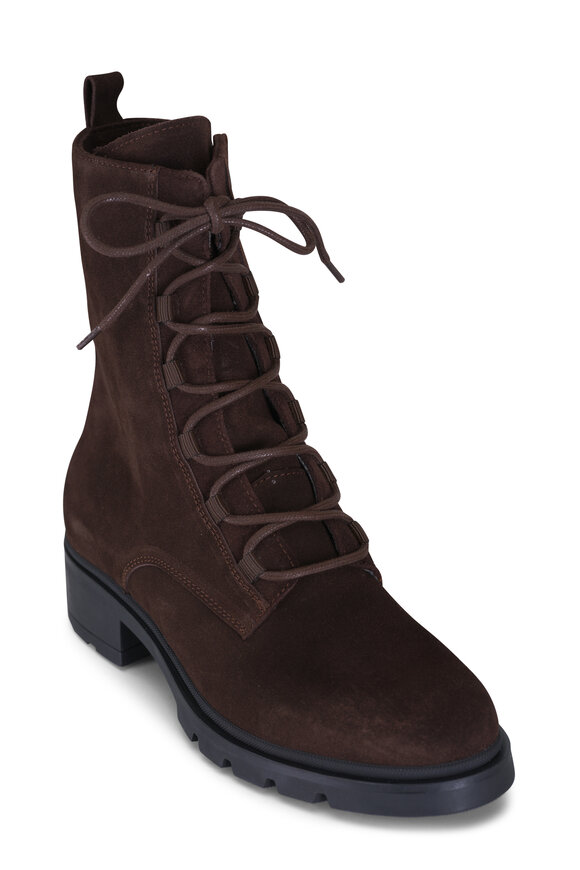 La Canadienne Secure Brunette Suede Lace Up Boot - view 1