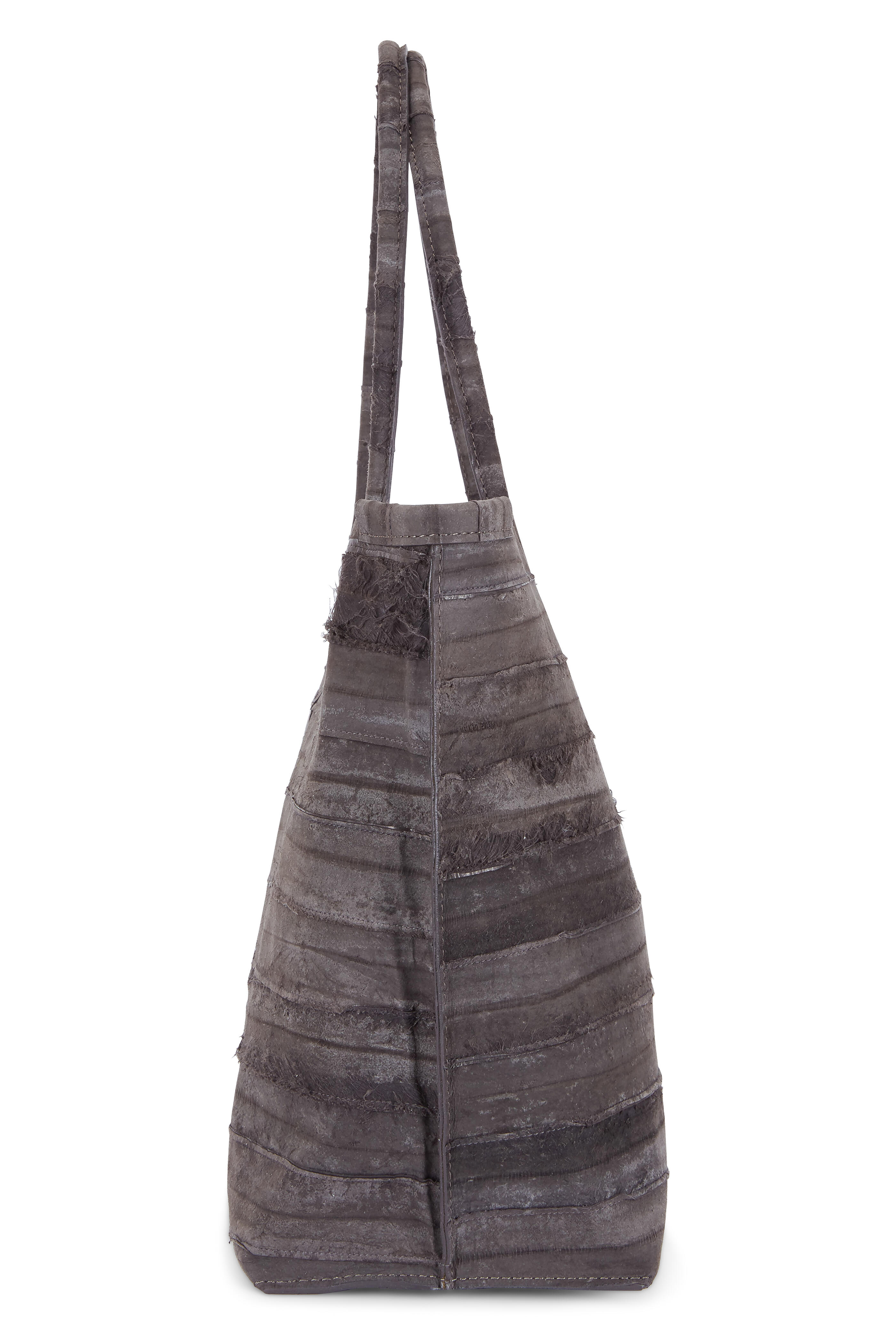 B May Bags - Anthracite Reverse Eel Large Market Tote