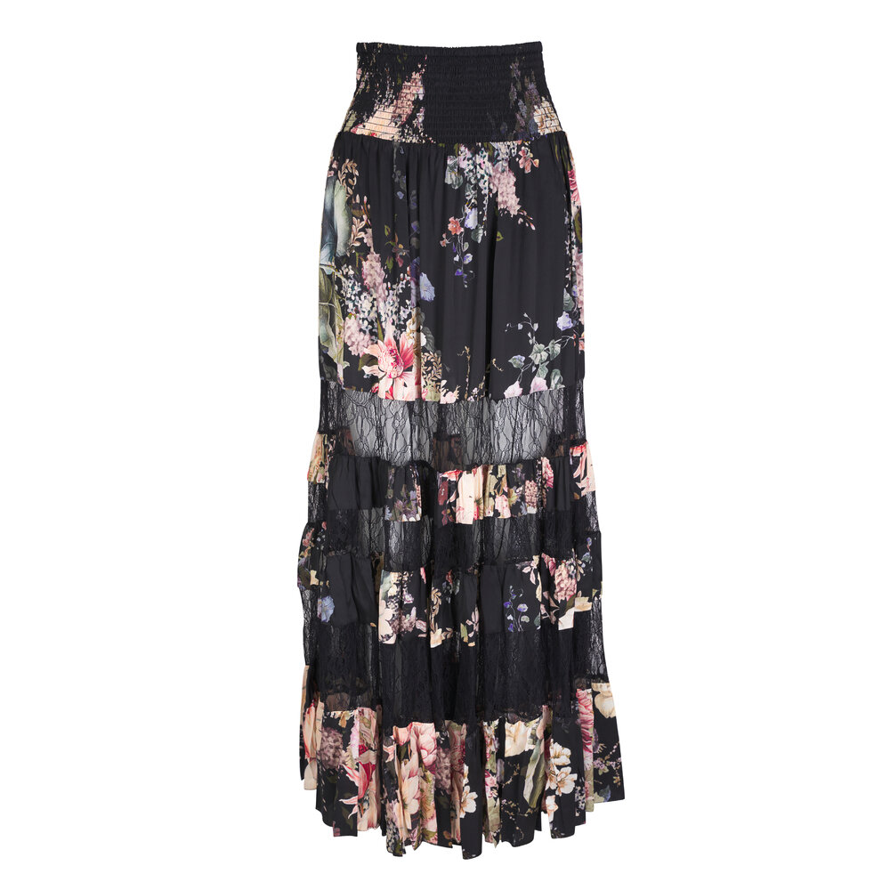 Camilla - Dynasty Daze Lace Insert Maxi Skirt | Mitchell Stores