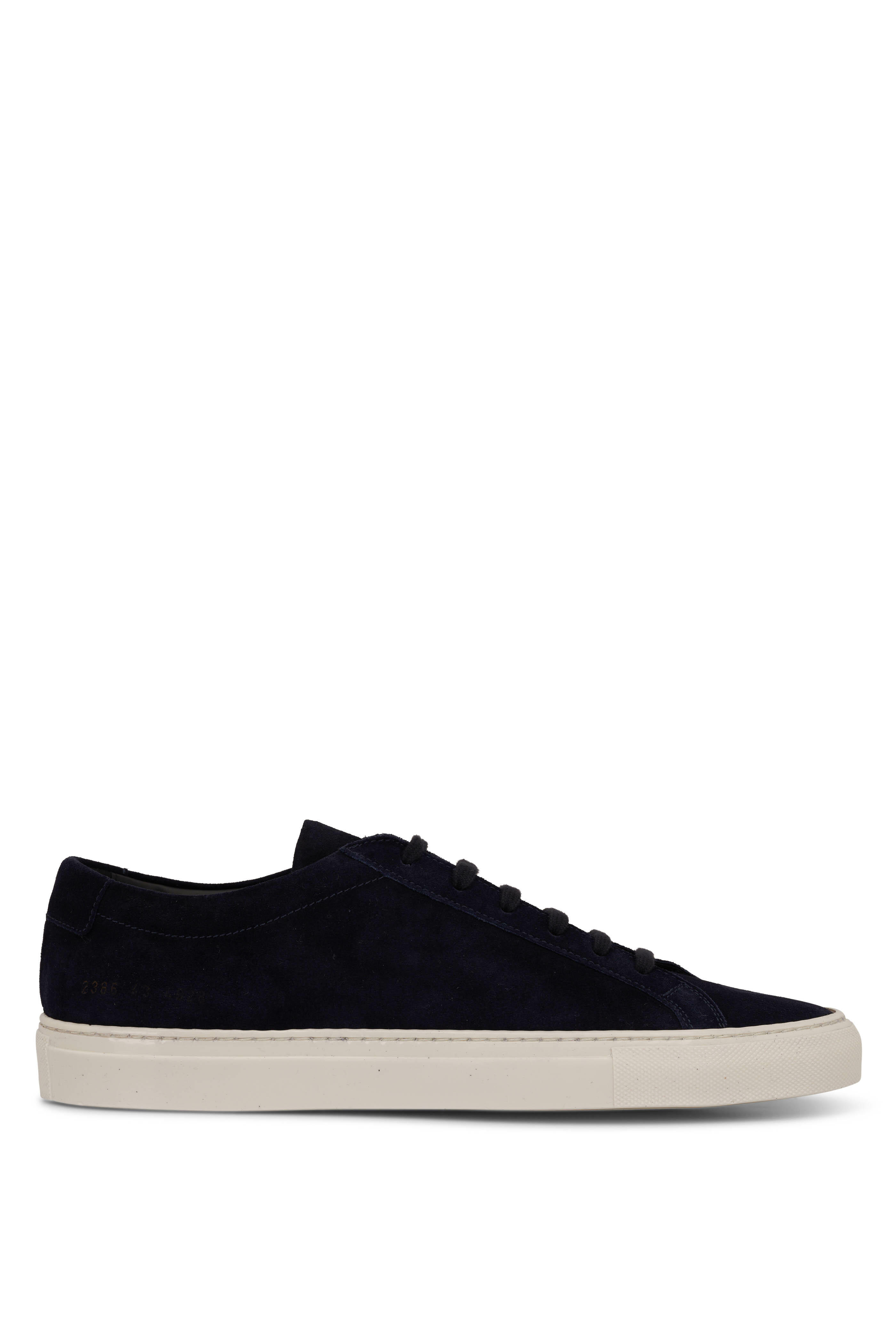 Common Projects - Achilles Navy Waxed Suede Low Top Sneaker