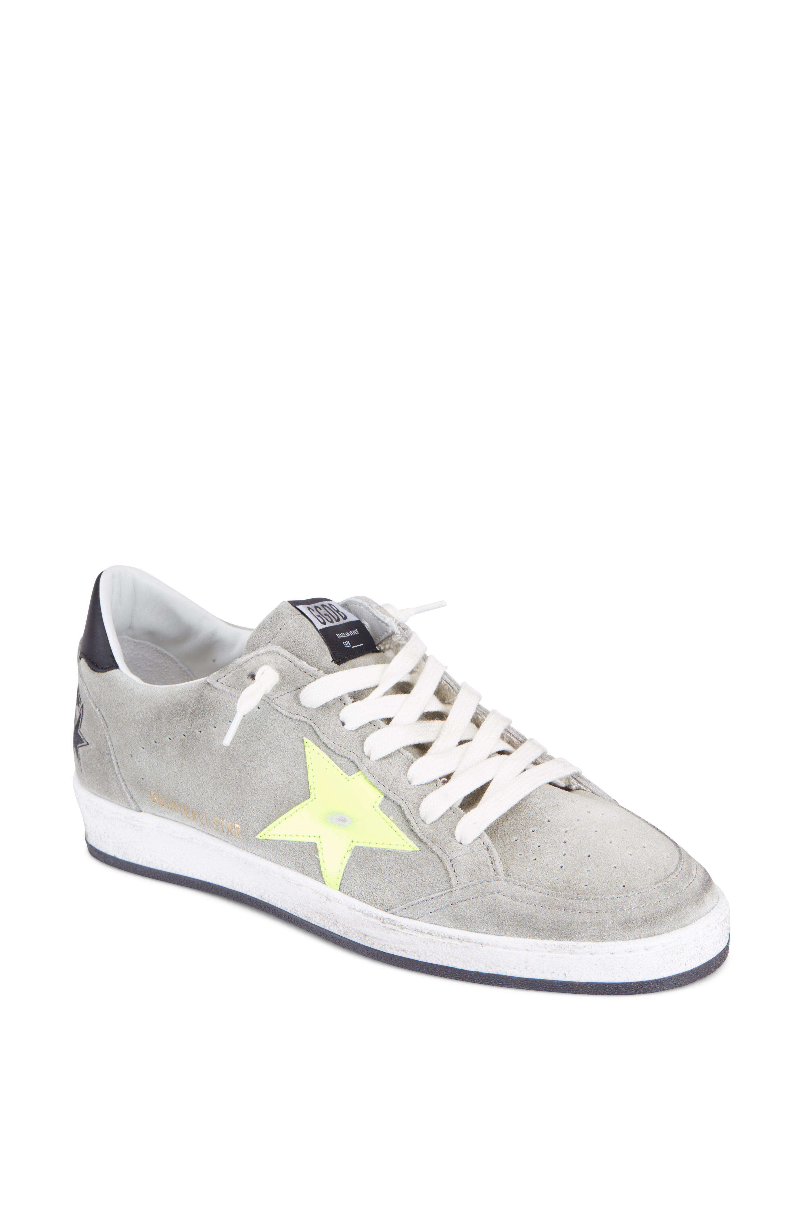 Golden Goose - Men's Light Grey Suede Yellow Star Sneaker