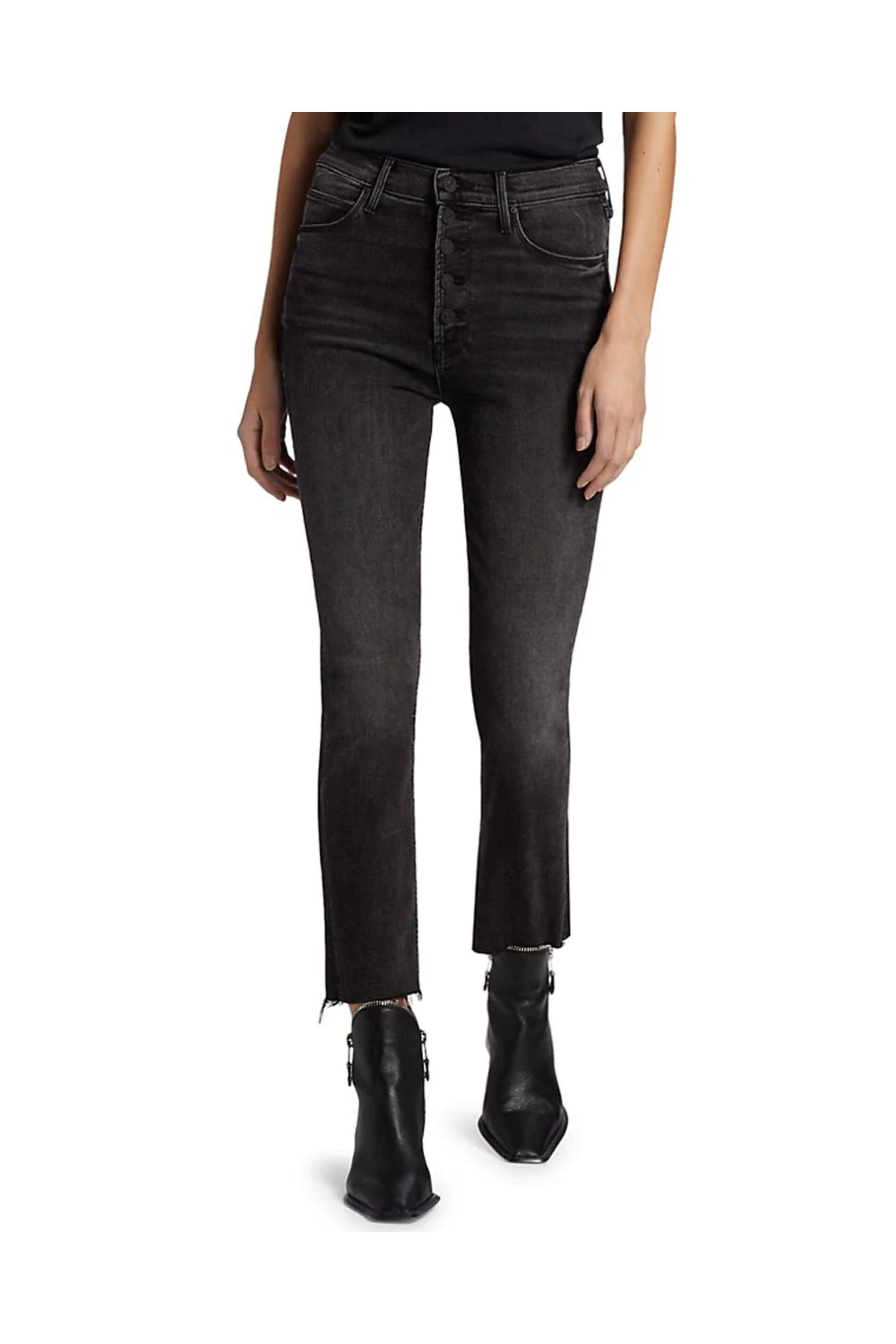 Mother - The Pixie Dazzler Ankle Fray Jean in Night Shadow