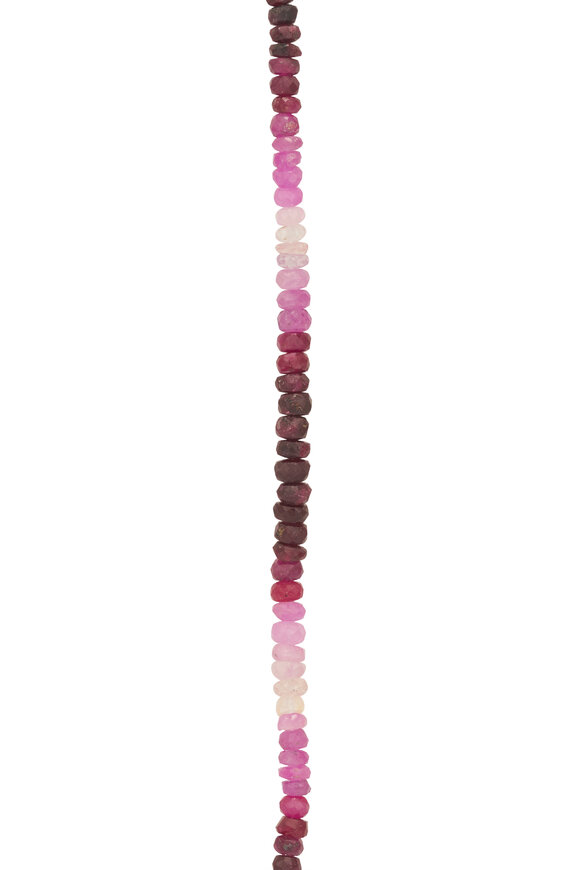 Cristina V. Pink Ruby Rondelle Bracelet - view 2