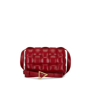 Bottega Veneta - Cassette Dark Red Padded Woven Leather