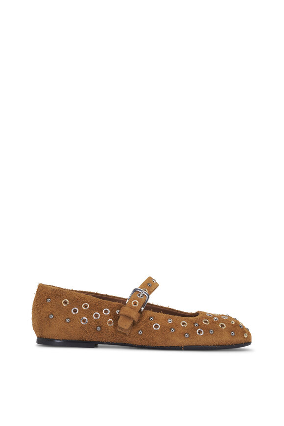 Dorothee Schumacher Wild Softness Brown Studded Ballerina Flat - view 3