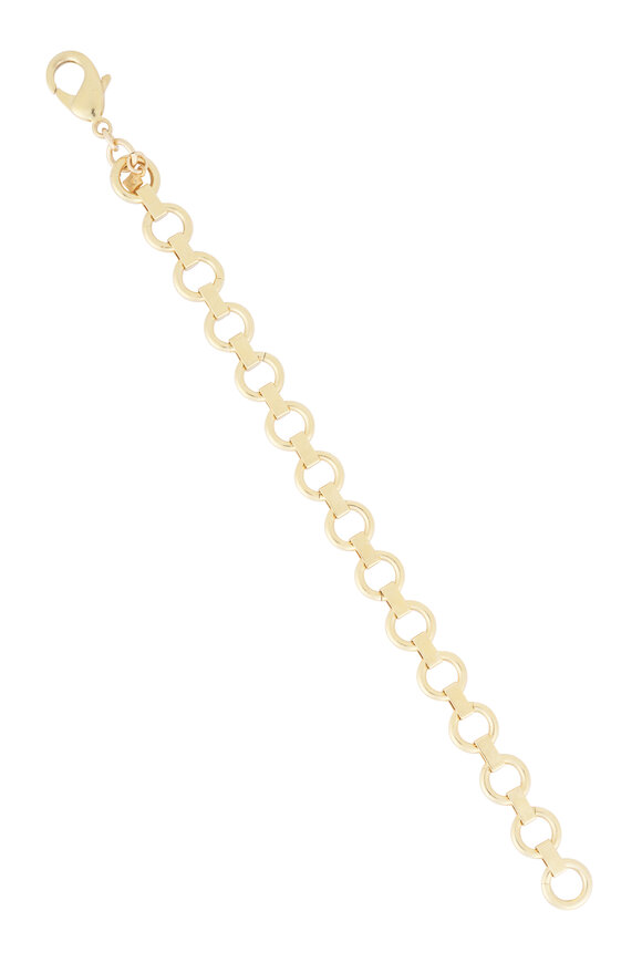 Cristina V. Smooth Gold Circle Link Chain Bracelet - view 1