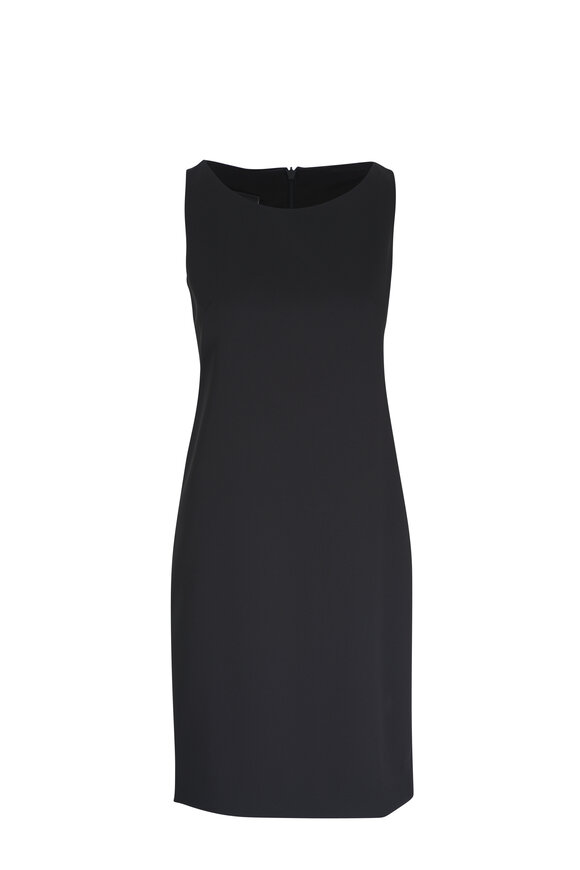 Akris Black Stretch Silk Sheath Dress