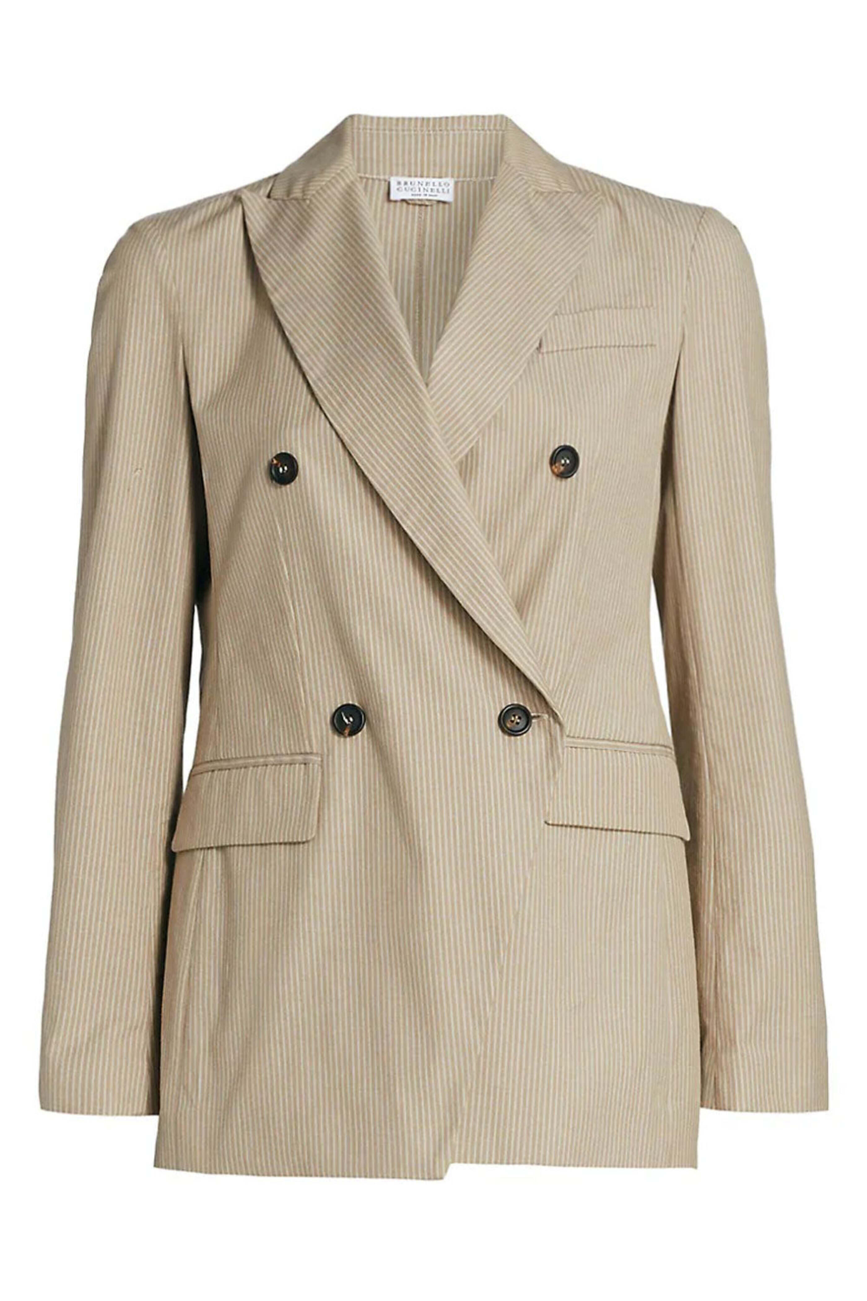 Brunello Cucinelli - Desert Cotton Pinstripe Jacket
