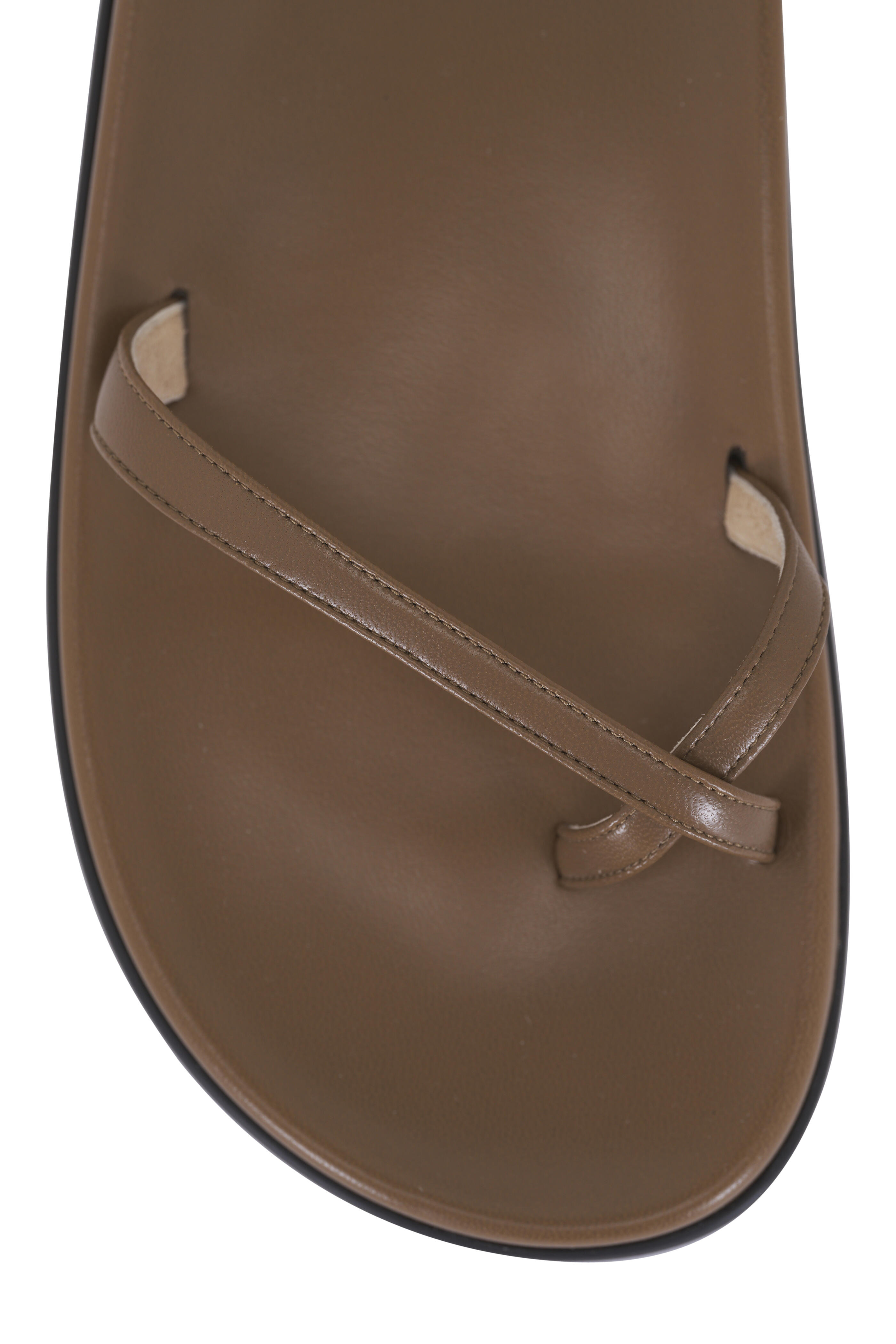 【箱付き】THE ROW Flat Leather Sandals The Row Hugh Leather Flat Sandals | Saks Fifth Avenue