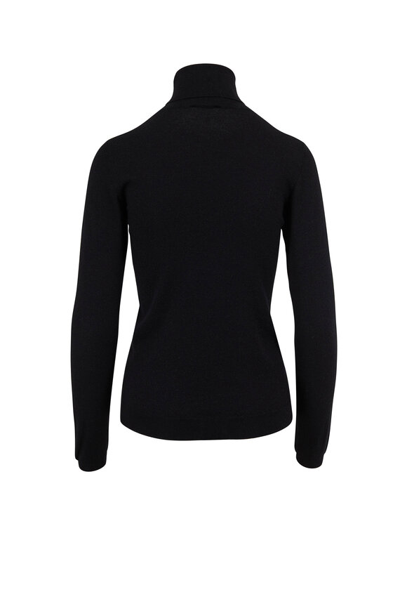 Brunello Cucinelli - Black Cashmere & Silk Lurex Turtleneck Sweater