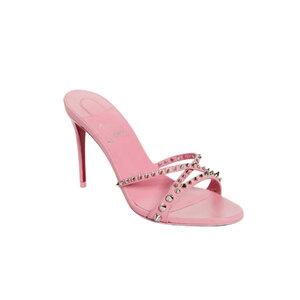 【CHRISTIAN LOUBOUTIN】SPIKES SANDALS Christian Louboutin Tatoosh White Strappy Spiked Sandals