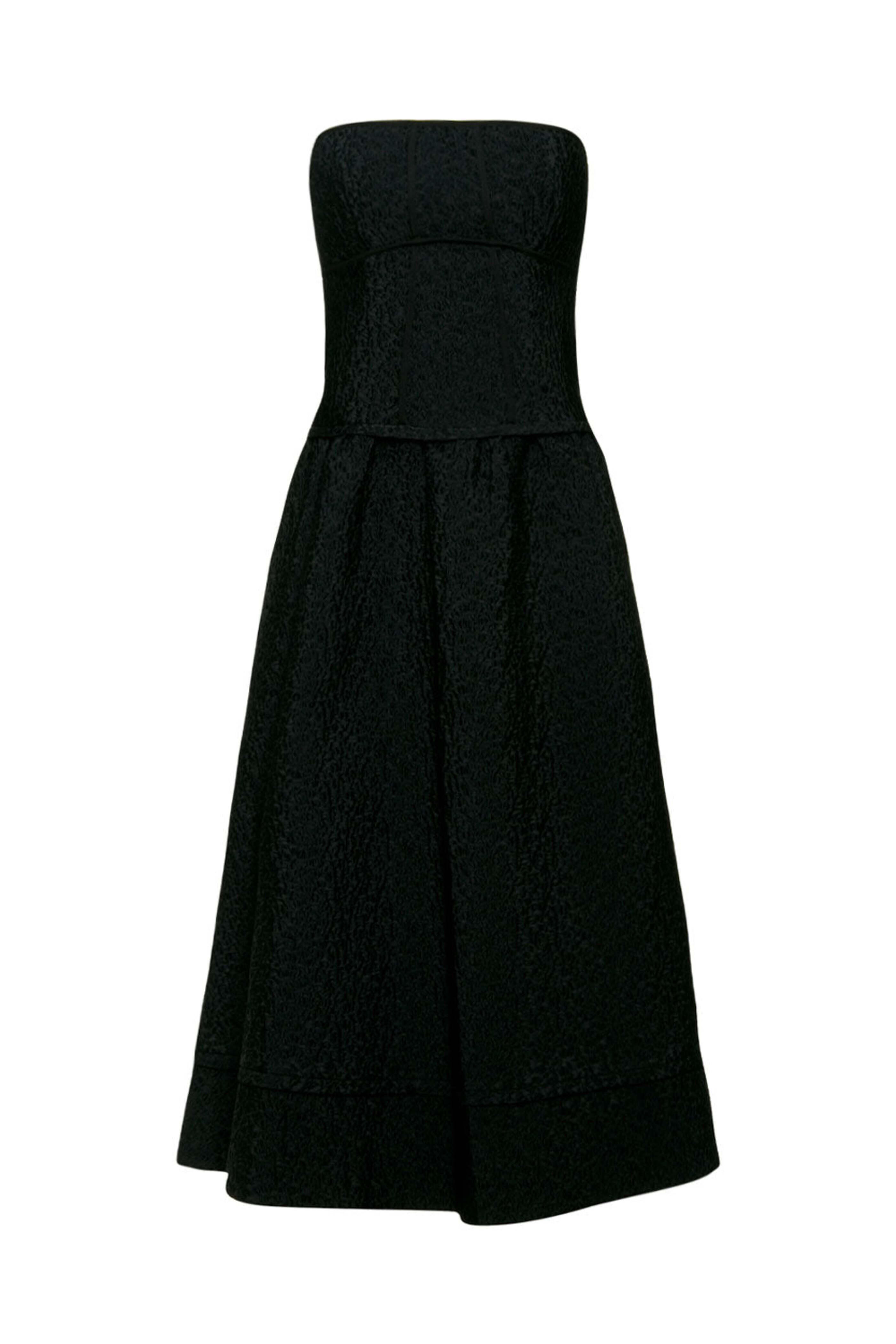 Simkhai - Black Matelasse Strapless London Midi Dress