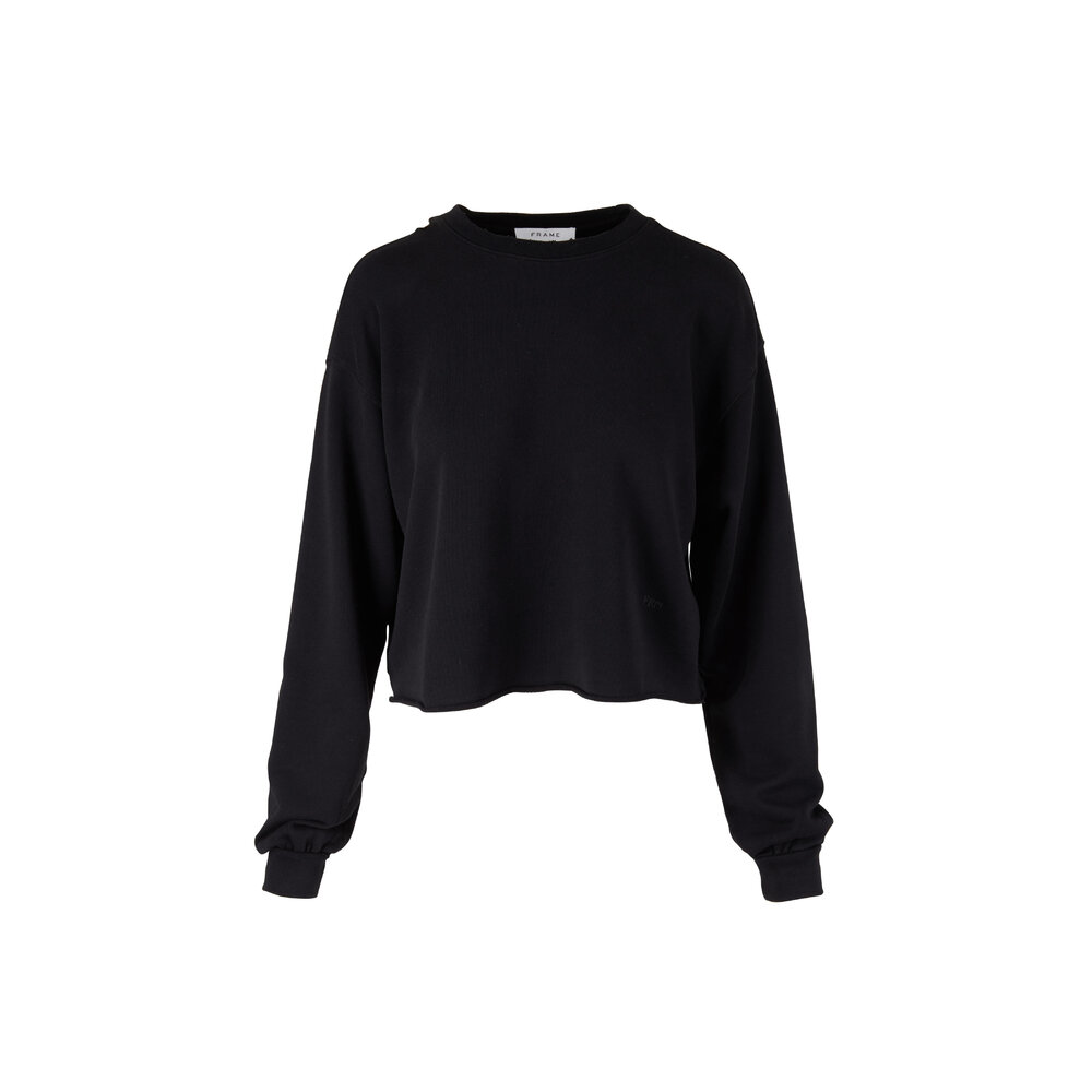 Frame Destruction Black Boxy Sweater Mitchell Stores