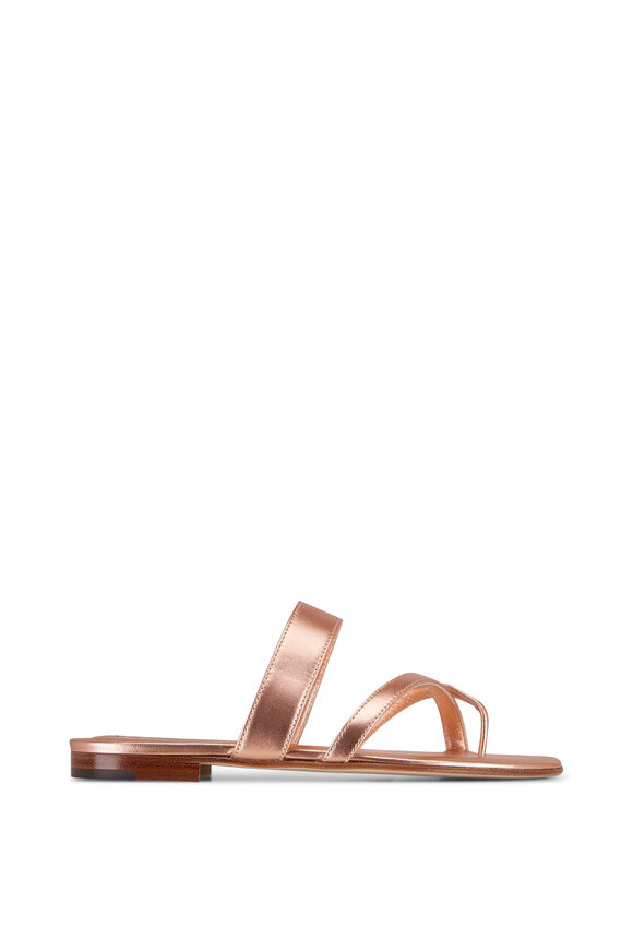 Manolo Blahnik - Susa Rose Gold Leather Sandal